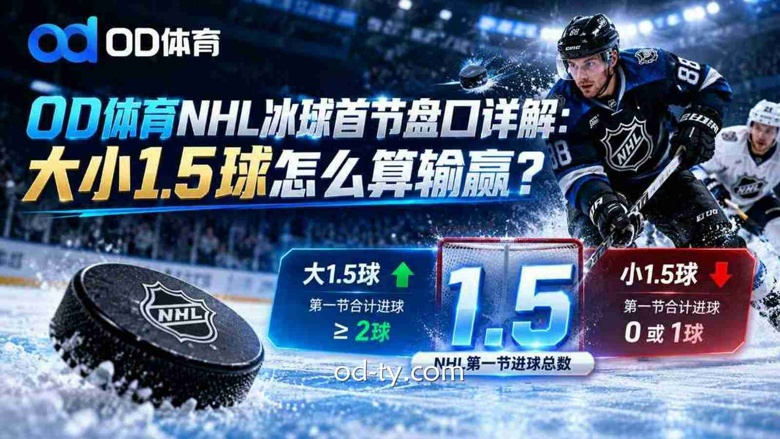 OD体育NHL冰球首节盘口详解：大小1.5球怎么算输赢？