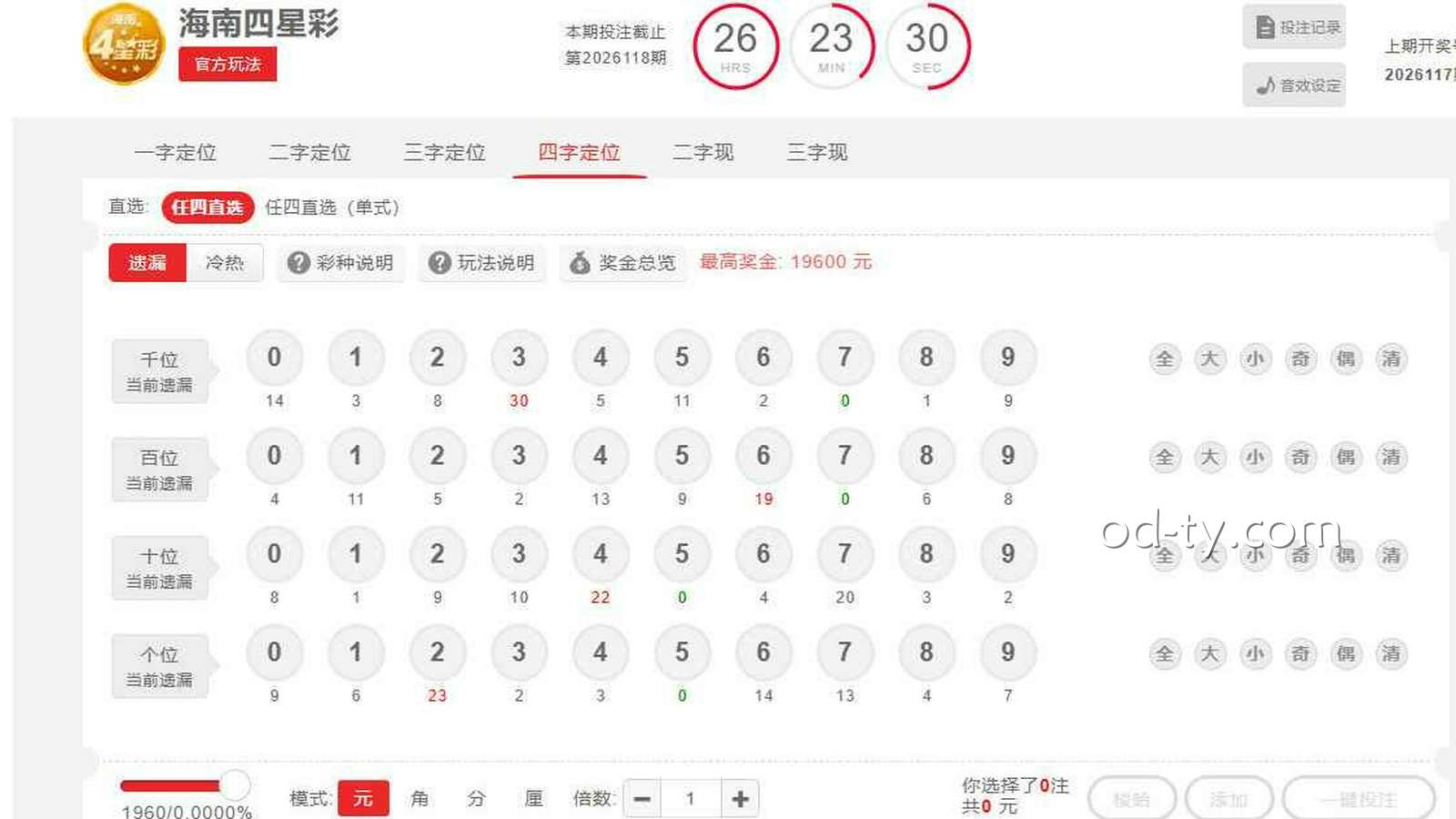 OD体育《海南四星彩》怎么玩？六大玩法与开奖规则解析